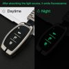 Car Luminous All-inclusive Zinc Alloy Key Protective Case Key Shell for Hyundai C Style Folding 3-button (Silver) - Image 4