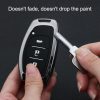 Car Luminous All-inclusive Zinc Alloy Key Protective Case Key Shell for Hyundai C Style Folding 3-button (Silver) - Image 5