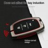 Car Luminous All-inclusive Zinc Alloy Key Protective Case Key Shell for Hyundai C Style Folding 3-button (Silver) - Image 7