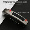 Car Luminous All-inclusive Zinc Alloy Key Protective Case Key Shell for Hyundai C Style Folding 3-button (Silver) - Image 9