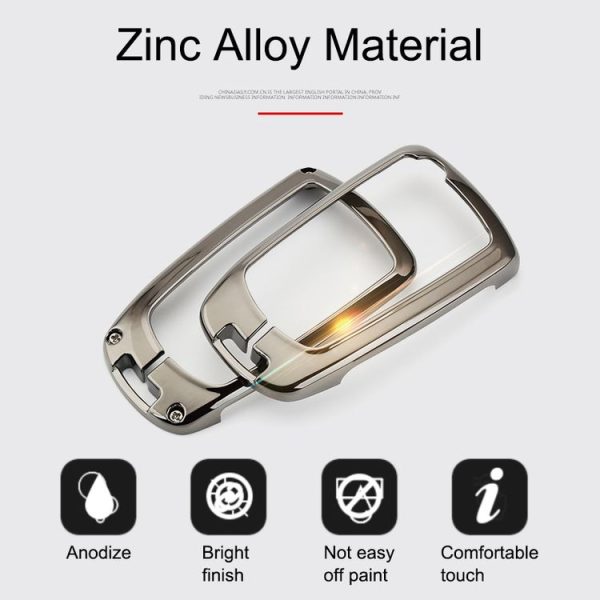 Car Luminous All-inclusive Zinc Alloy Key Protective Case Key Shell for Great Wall Folding 3-button (Silver) - Image 8