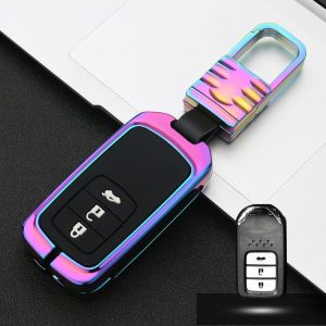 Car Luminous All-inclusive Zinc Alloy Key Protective Case Key Shell for Honda A Style Smart 3-button (Colour)