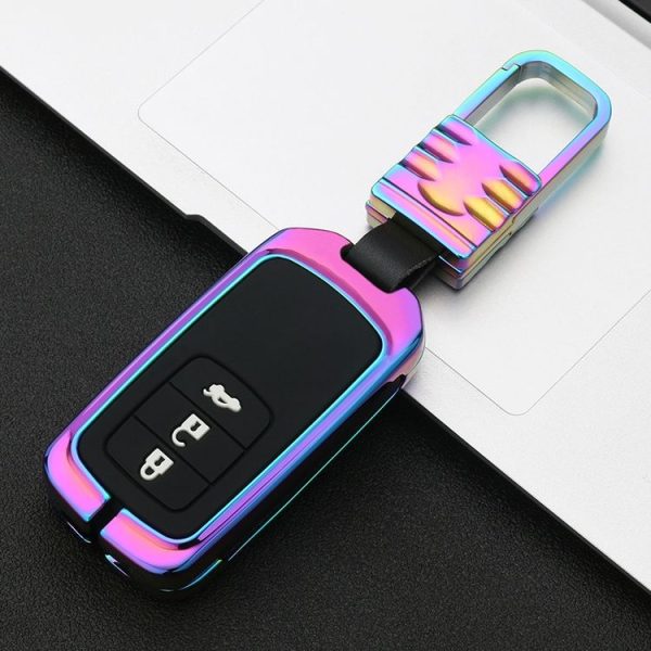 Car Luminous All-inclusive Zinc Alloy Key Protective Case Key Shell for Honda A Style Smart 3-button (Colour) - Image 2