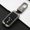 Car Luminous All-inclusive Zinc Alloy Key Protective Case Key Shell for Honda E Style Smart 4-button (Gun Metal) - Image 2