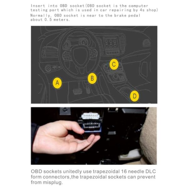 A203 Car HUD Head-up Display Speed / Water Temperature / Voltage Display - Image 6
