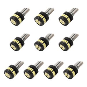 10 PCS T10 / W5W DC12V / 2.5W / 6000K / 125LM Car Clearance Lights Reading Lamp with 24LEDs SMD-3014 Lamp Beads and Decoding