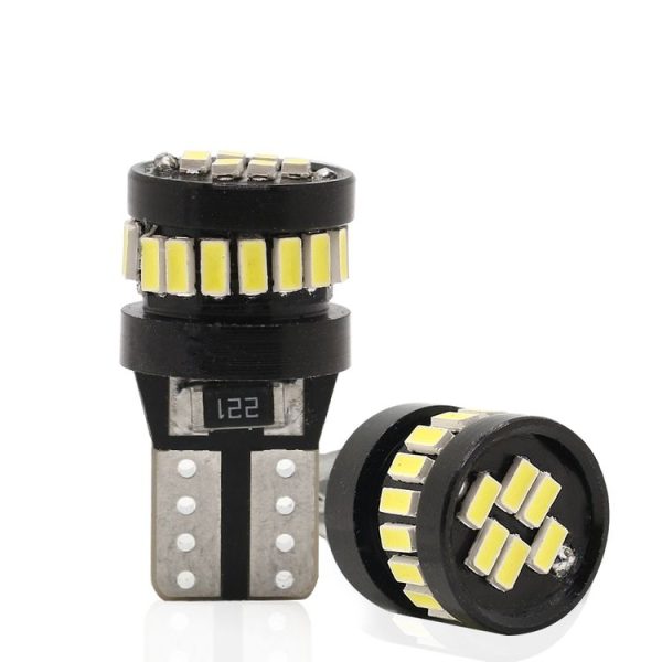 10 PCS T10 / W5W DC12V / 2.5W / 6000K / 125LM Car Clearance Lights Reading Lamp with 24LEDs SMD-3014 Lamp Beads and Decoding - Image 2