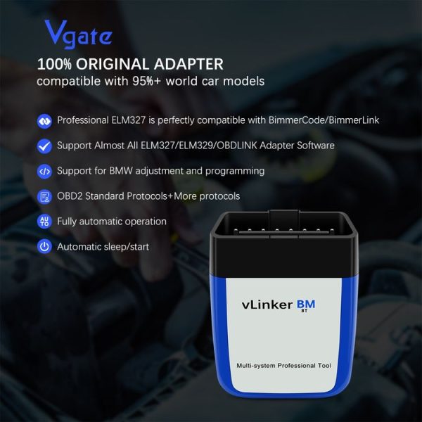 VLINKER BM V2.2 Bluetooth 3.0 Android Phone Car OBD Fault Diagnosis Detector - Image 5