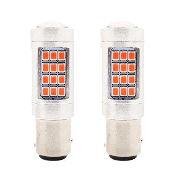 2 PCS 1157 / BAY15D DC12V / 2.2W Car Constantly Bright Brake Lights with 42LEDs SMD-2835 Lamps (Red Light) - Image 2