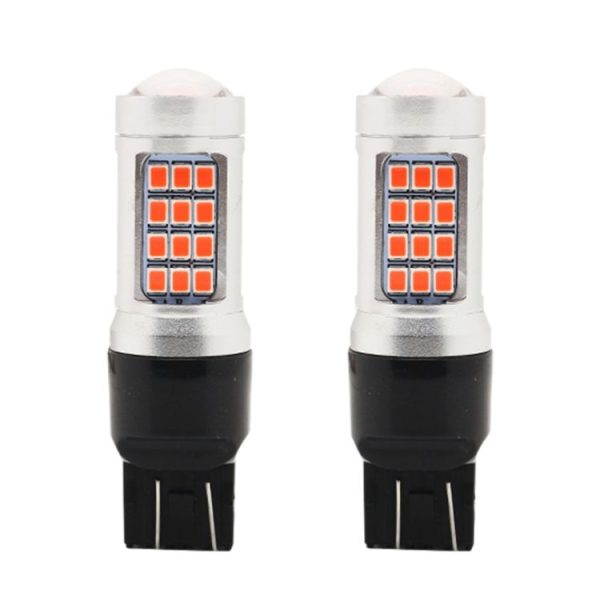 2 PCS 7443 DC12V / 2.2W Car Constantly Bright Brake Lights with 42LEDs SMD-2835 Lamps (Red Light) - Image 2