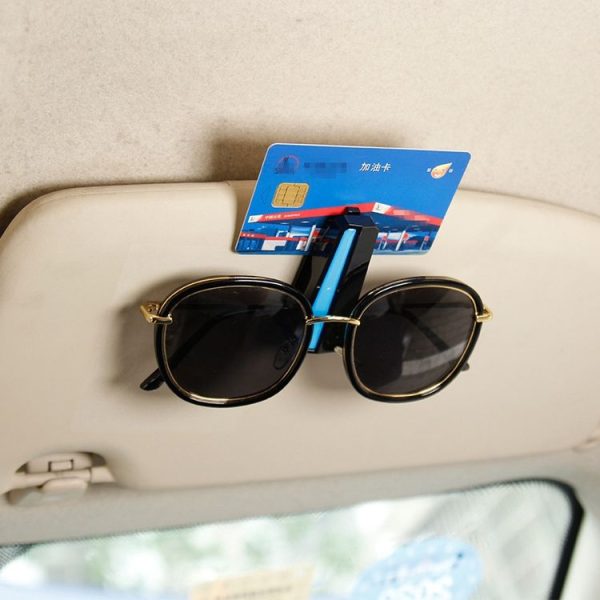 2 PCS DM-108 Car Multi-functional Glasses Clip Sun Visor Storage Clip (Blue) - Image 3