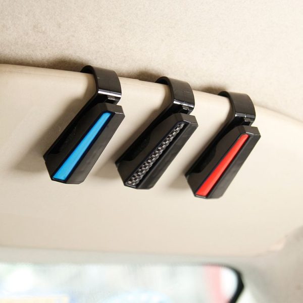 2 PCS DM-108 Car Multi-functional Glasses Clip Sun Visor Storage Clip (Blue) - Image 7