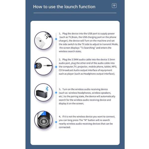 T-13 Bluetooth 5.0 LCD Digital Display Bluetooth Adapter Receiver Transmitter (Black) - Image 17
