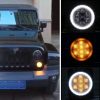 2 PCS 8W DC 12V Car SUV Refit LED Wheel Eyebrow Turn Signal for Jeep Wrangler JK 07-17, Specification: Butt Assembly with Aperture - Image 9