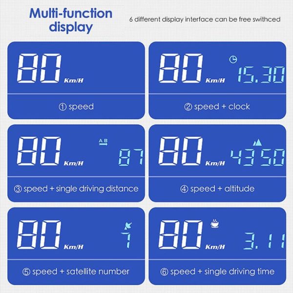 H400G Car 3.5 inch GPS Mode HUD Head-up Display Support Speed / Time / Distance Display - Image 12