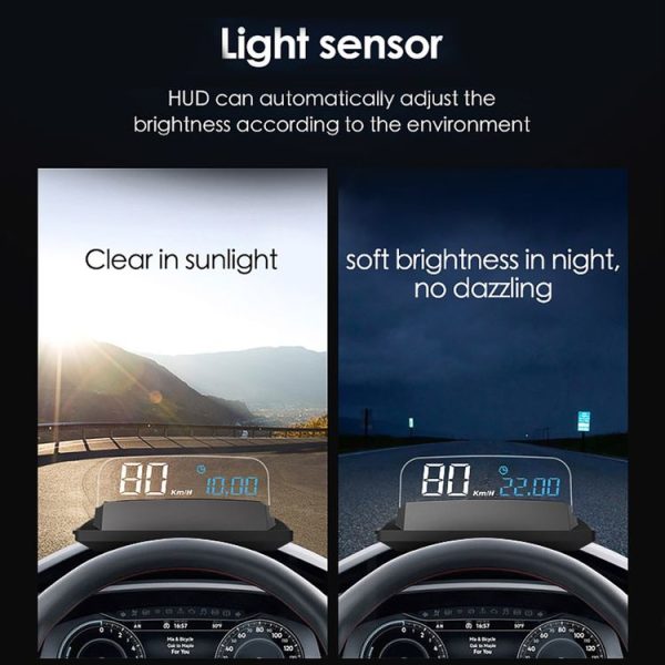H400G Car 3.5 inch GPS Mode HUD Head-up Display Support Speed / Time / Distance Display - Image 13