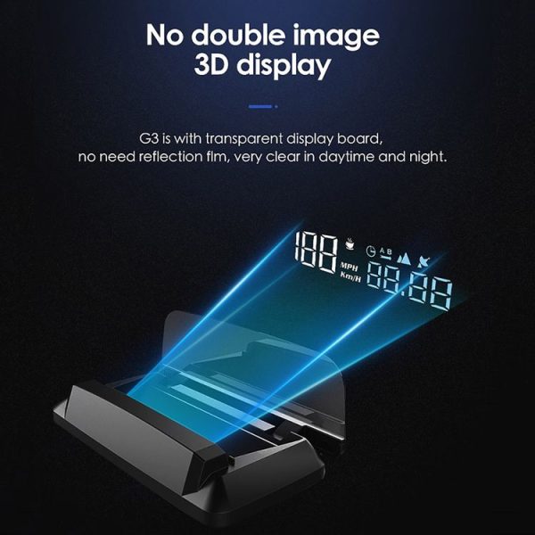 H400G Car 3.5 inch GPS Mode HUD Head-up Display Support Speed / Time / Distance Display - Image 8