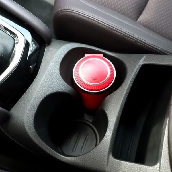 Portable Car Cigarette Ashtray with Light (Black) - Image 12