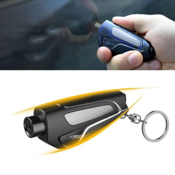 Multifunctional Portable Car Emergency Window Breaker Seat Belt Cutter (Red) - Image 5