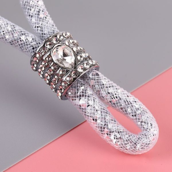 Car Diamond Metal + Plastic Keychain (White) - Image 4
