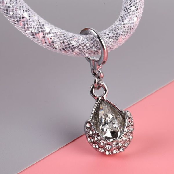 Car Diamond Metal + Plastic Keychain (White) - Image 5