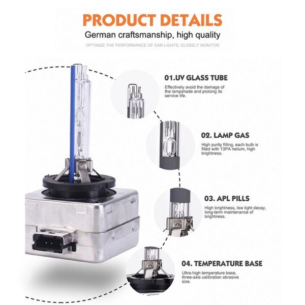 2 PCS D3R 6000K Car HID Xenon Bulb Kit Headlight - Image 7
