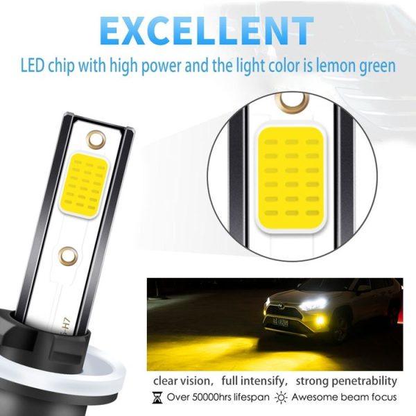 2 PCS EV19 880 / 881 DC9-30V 30W 3000LM 3000K IP68 Car Fog Lights (Gold Light) - Image 4