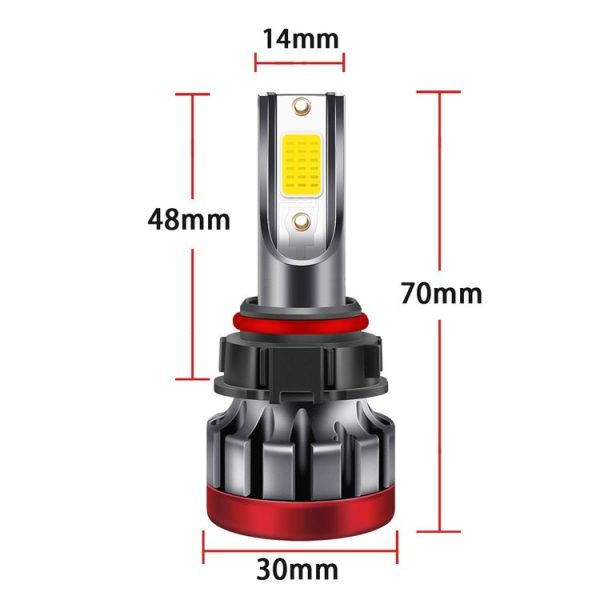 2 PCS EV19 5202 DC9-30V 30W 3000LM 3000K IP68 Car Fog Lights (Gold Light) - Image 3