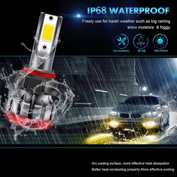 2 PCS EV19 5202 DC9-30V 30W 3000LM 3000K IP68 Car Fog Lights (Gold Light) - Image 9
