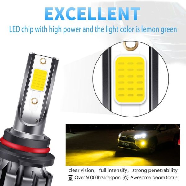 2 PCS EV19 9006 / HB4 DC9-30V 30W 3000LM 3000K IP68 Car Fog Lights (Gold Light) - Image 4