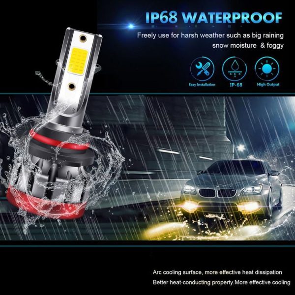 2 PCS EV19 9006 / HB4 DC9-30V 30W 3000LM 3000K IP68 Car Fog Lights (Gold Light) - Image 9