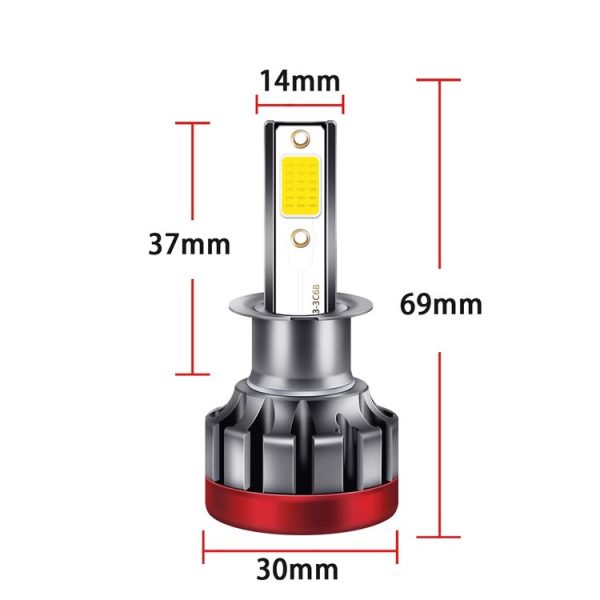 2 PCS EV19 H3 DC9-30V 30W 3000LM 3000K IP68 Car Fog Lights (Gold Light) - Image 3