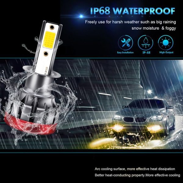 2 PCS EV19 H3 DC9-30V 30W 3000LM 3000K IP68 Car Fog Lights (Gold Light) - Image 9