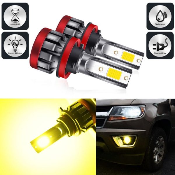 2 PCS EV19 H11 / H8 DC9-30V 30W 3000LM 3000K IP68 Car Fog Lights (Gold Light) - Image 2
