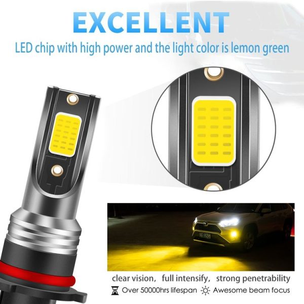 2 PCS EV19 P13W DC9-30V 30W 3000LM 3000K IP68 Car Fog Lights (Gold Light) - Image 4