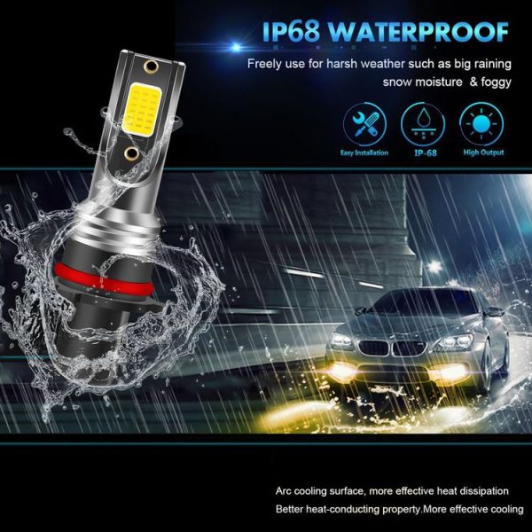 2 PCS EV19 P13W DC9-30V 30W 3000LM 3000K IP68 Car Fog Lights (Gold Light) - Image 9