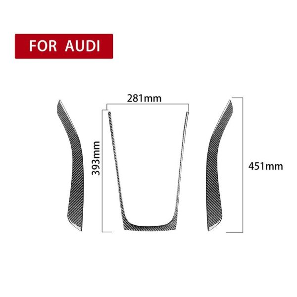 3 in 1 Car Carbon Fiber Gears Panel Decorative Sticker for Audi A5 Hard Top 2008-, Left and Right Drive Universal - Image 2