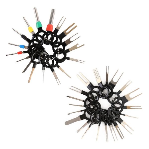 38 in 1 Car Plug Circuit Board Wire Harness Terminal Extraction Pick Connector Crimp Pin Back Needle Remove Tool