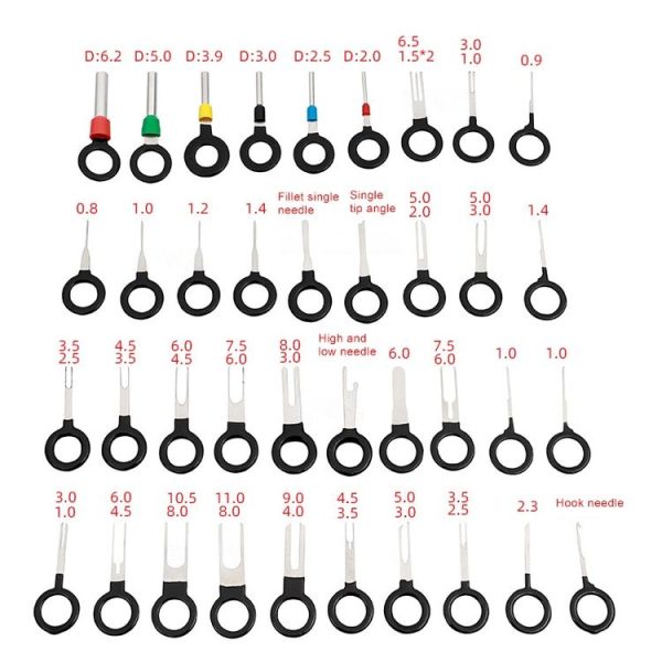 38 in 1 Car Plug Circuit Board Wire Harness Terminal Extraction Pick Connector Crimp Pin Back Needle Remove Tool - Image 2