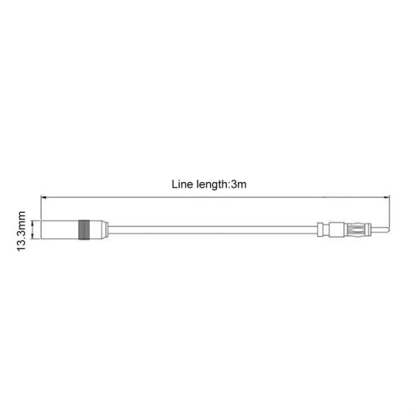 Car Electronic Stereo FM Radio Amplifier Antenna Aerial Extended Cable, Length: 3m - Image 5