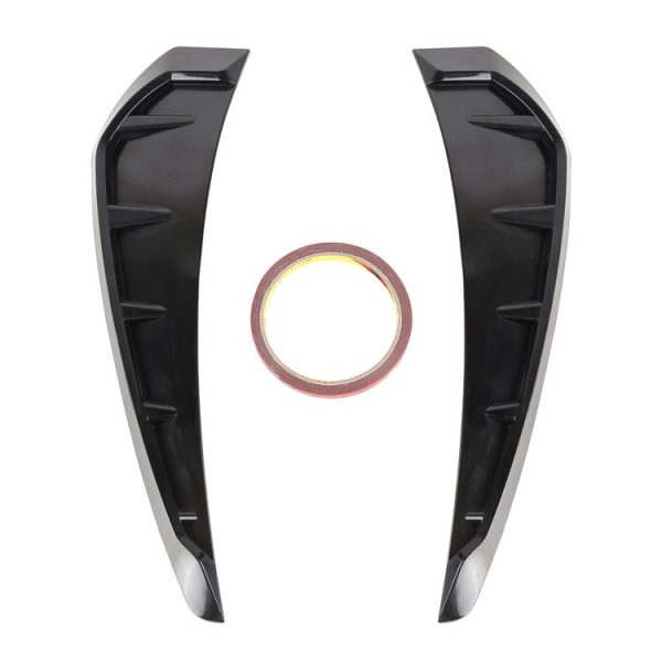 2 PCS Car Soft Silicone Decorative Sticker Outside Sticker, Bright Black - Image 2
