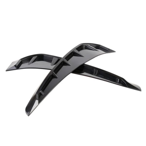 2 PCS Car Soft Silicone Decorative Sticker Outside Sticker, Bright Black - Image 3