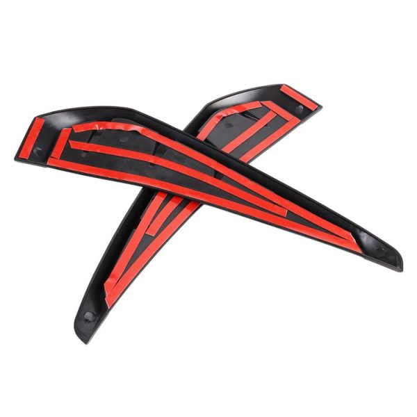 2 PCS Car Soft Silicone Decorative Sticker Outside Sticker, Bright Black - Image 4