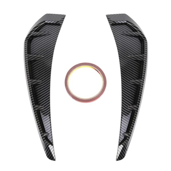 2 PCS Car Soft Silicone Decorative Sticker Outside Sticker, Carbon Fiber Texture - Image 2