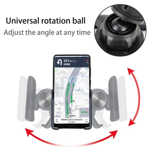 Universal Car Diamond Air Vent Mount Phone Holder for 6-8.5cm Wide Mobile Phone (White) - Image 8