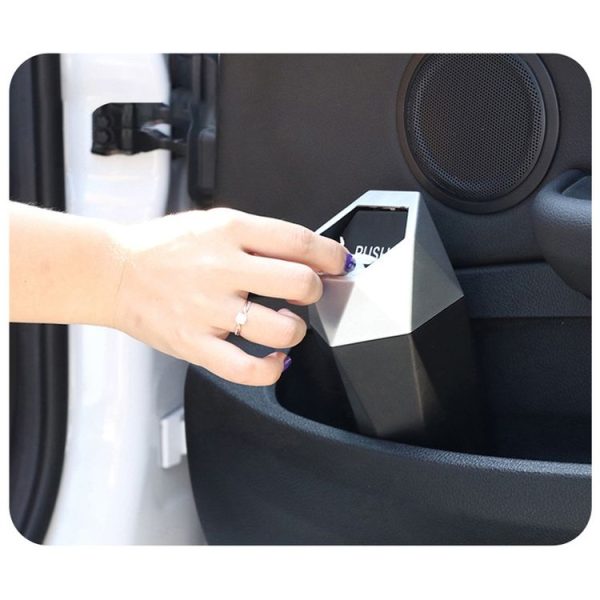 Car Mini Trash Can Desktop Storage Box (Gold) - Image 5
