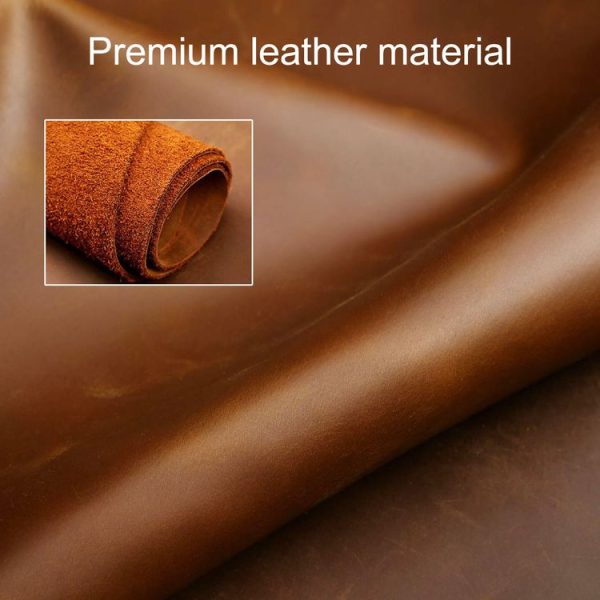 Hallmo Car Cowhide Leather Key Protective Cover Key Case for New Mazda Axela (Brown) - Image 4