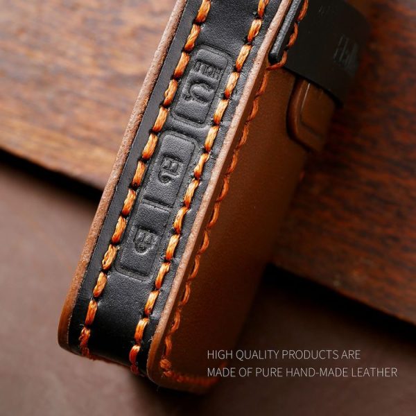 Hallmo Car Cowhide Leather Key Protective Cover Key Case for New Mazda Axela (Brown) - Image 6