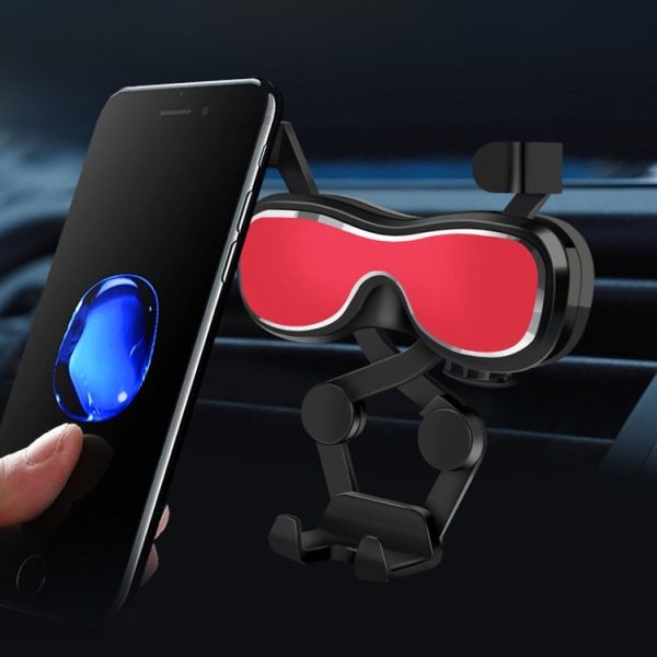 Car Air Outlet Rotating Mobile Phone Holder Navigation Bracket (Red) - Image 7