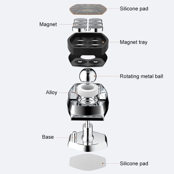 Car Suction Cup Type Central Control Navigation Bracket (Black) - Image 3